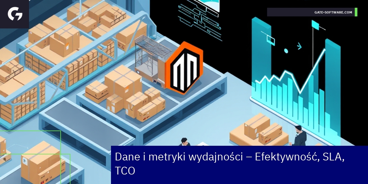 Wykresy i liczby pokazujące wydajność i SLA