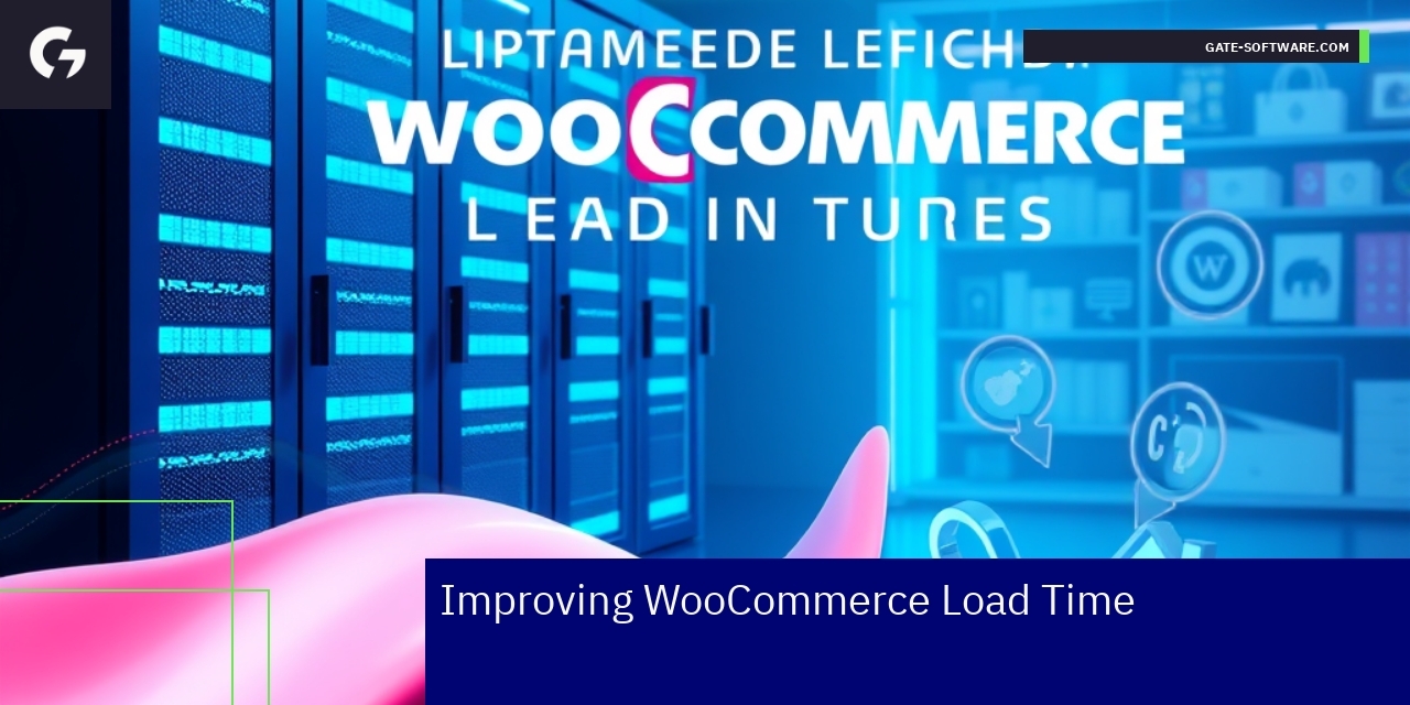 Graphic showing WooCommerce performance enhancement techniques