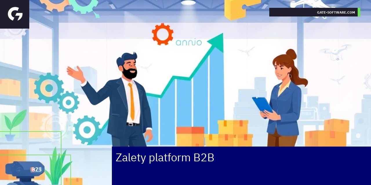 Grafika pokazująca zalety platformy B2B