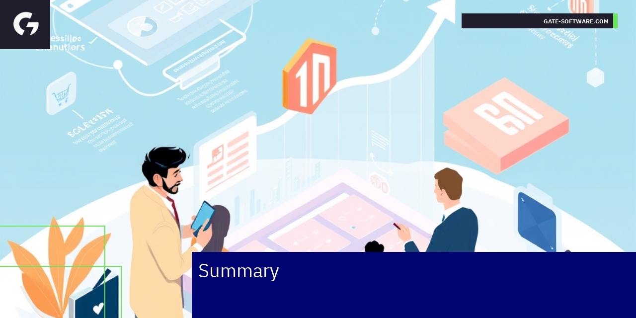 Magento eCommerce platform with performance and growth icons