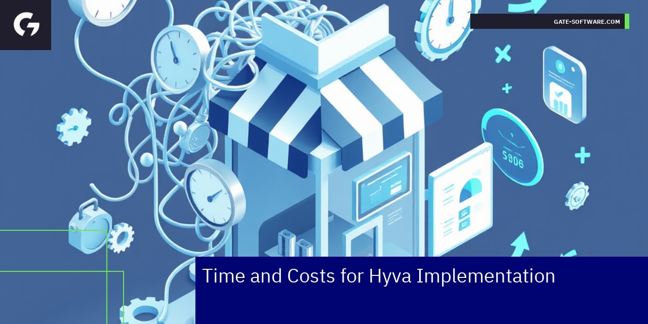 Chart illustrating Hyva Magento 2 implementation time and costs
