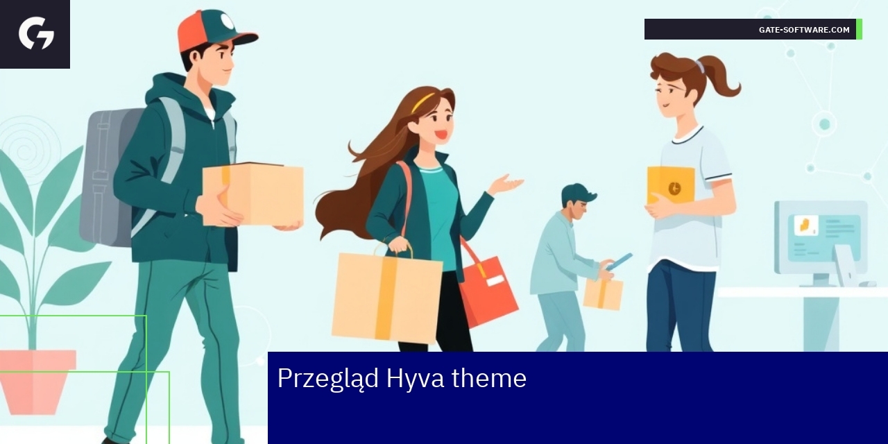 Schemat funkcji i korzyści szablonu Hyva theme