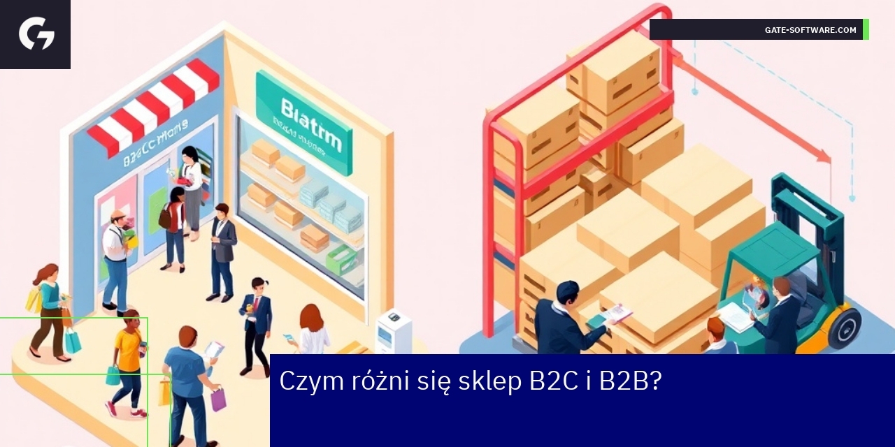 Schemat różnic między sklepami B2C i B2B