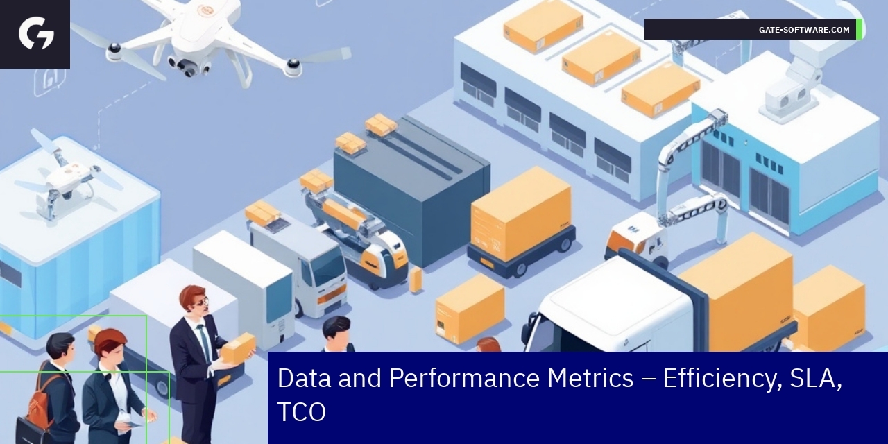 Graph showing efficiency and SLA metrics overview