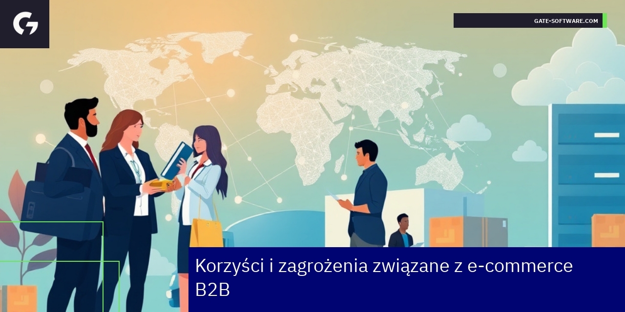 schemat korzyści i zagrożeń w e-commerce B2B