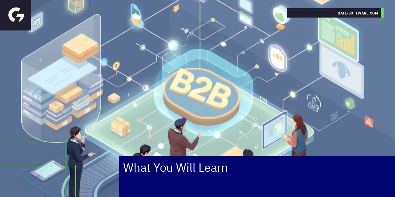 Illustration of B2B ecommerce concepts and sales automation