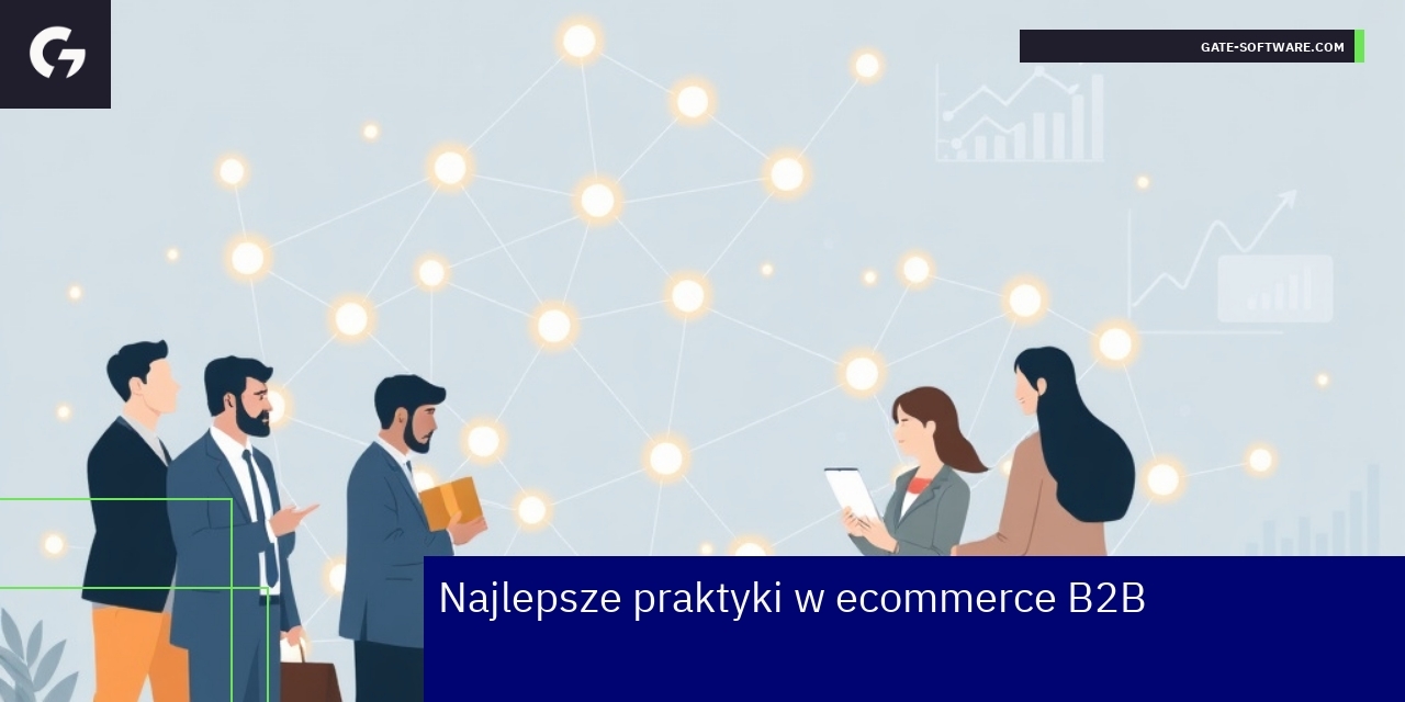 Grafika przedstawiająca procesy ecommerce B2B i analizy danych