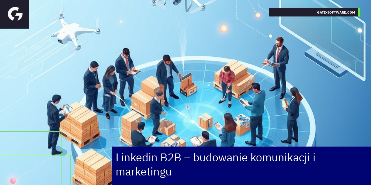 Schemat platformy B2B i komunikacji na LinkedIn