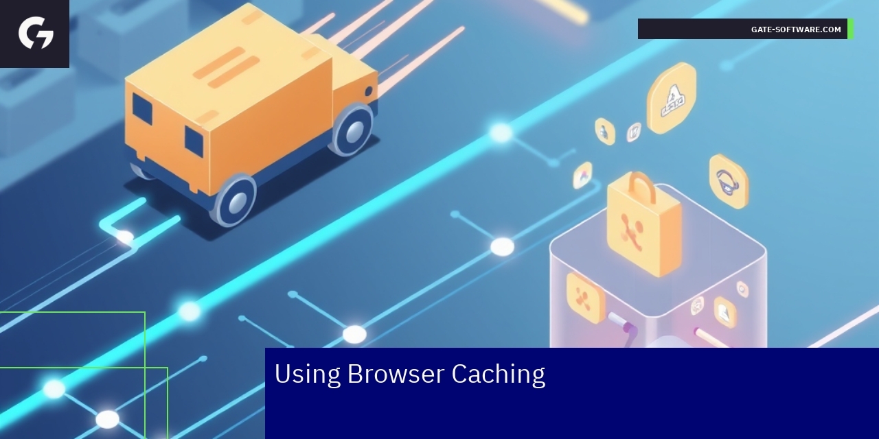 Browser caching concept speeding up website loading