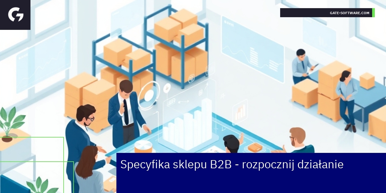 Schemat sklepu B2B z platformą i zarządzaniem ofertą