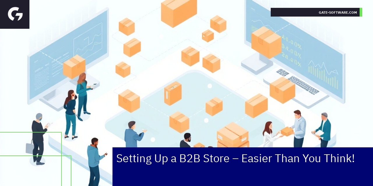 Business store setup concepts with charts and checklist