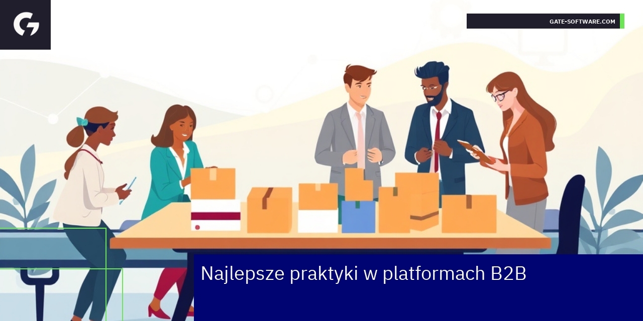 Ilustracja przedstawiająca elementy platformy B2B
