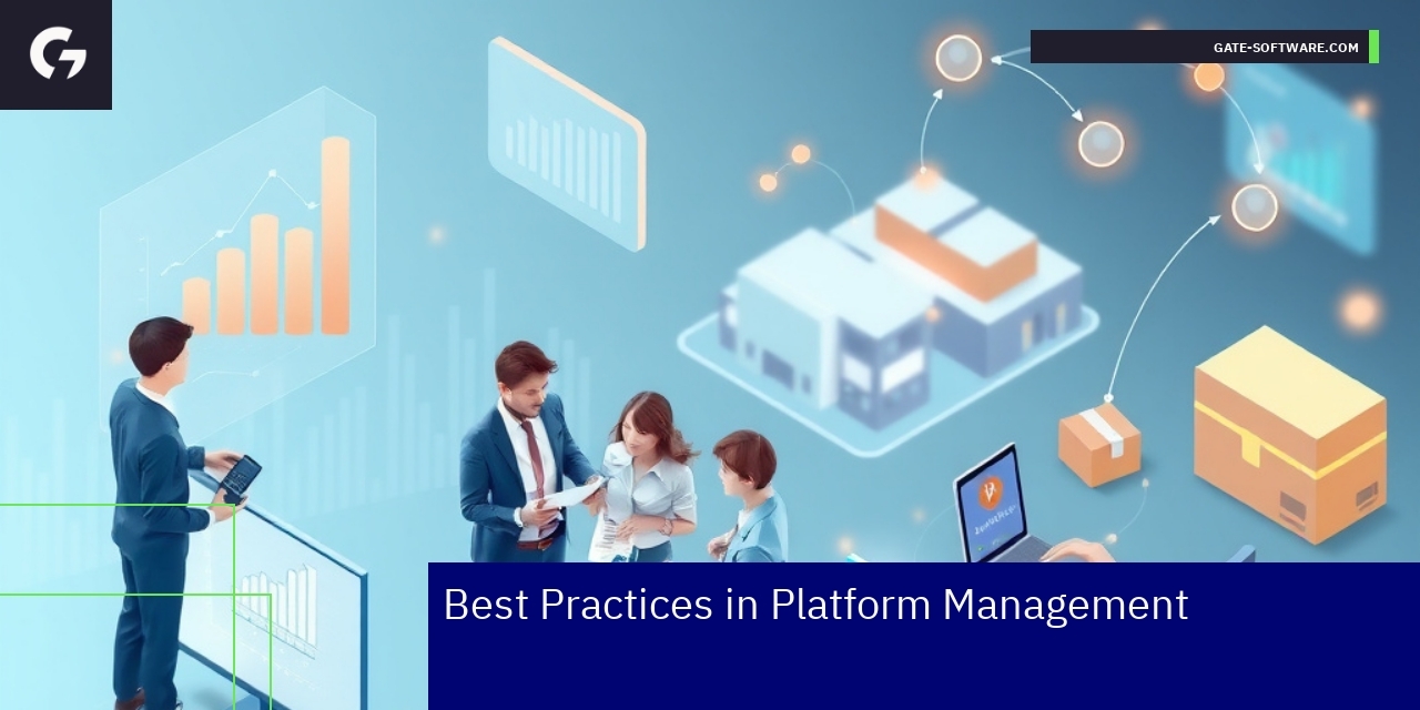 Abstract illustration of platform management and customer service