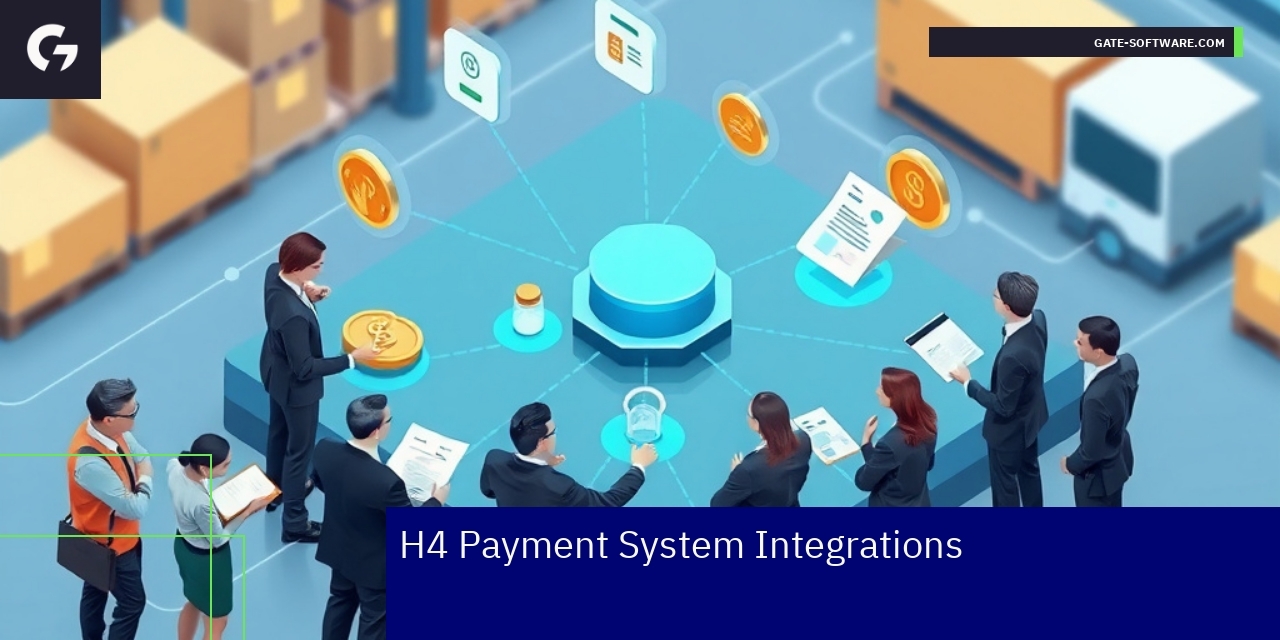 Illustration of B2B payment system connections
