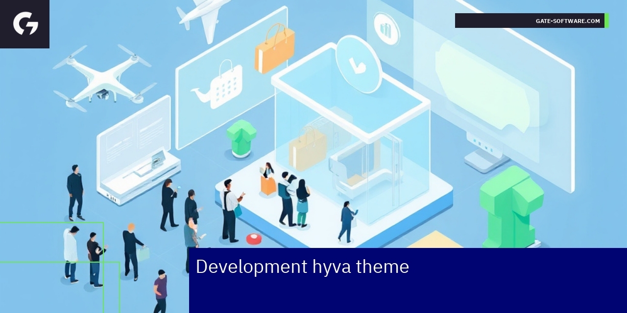 Programista pracujący nad hyva theme Magento 2