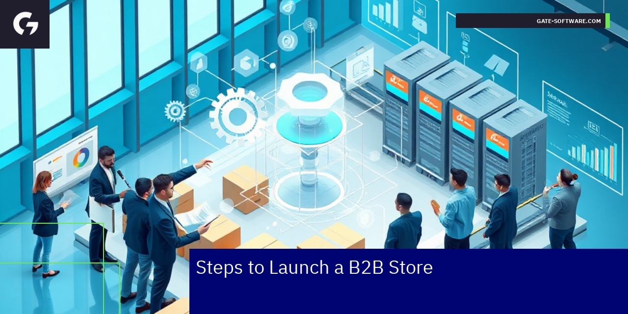 Key Steps to Launch a Successful B2B Store Business team planning B2B e-commerce platform launch
