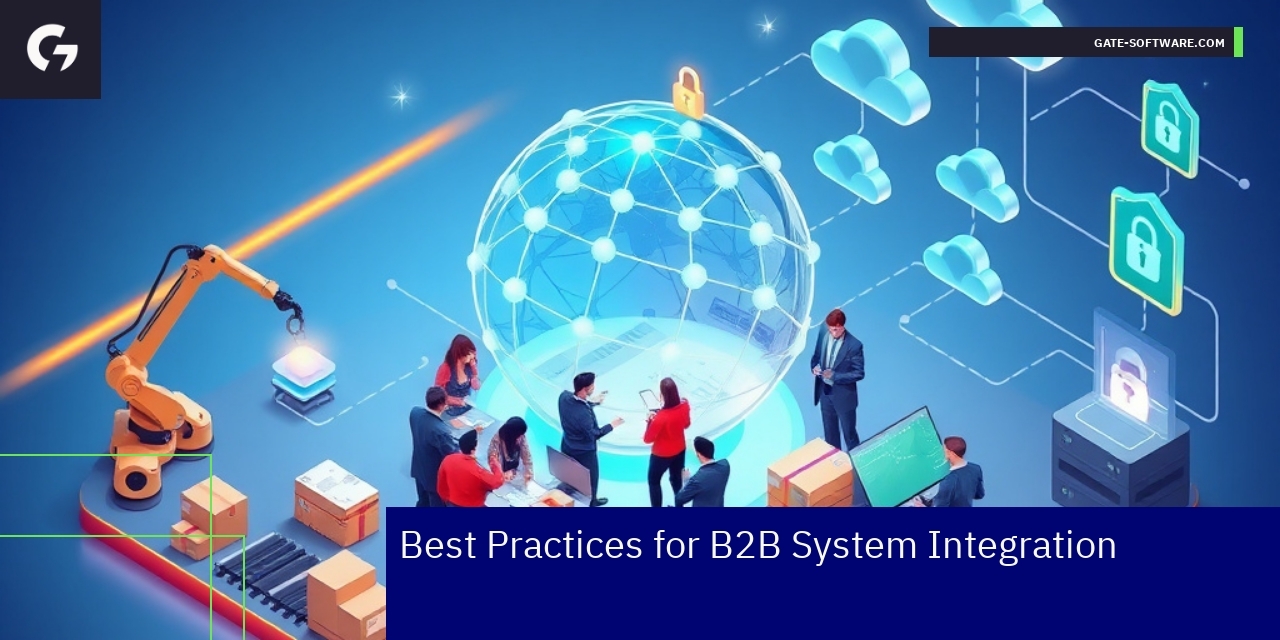 Best Practices for B2B System Integration B2B system integration concepts and security icons