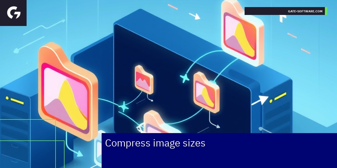 Graph showing image compression and website speed benefits