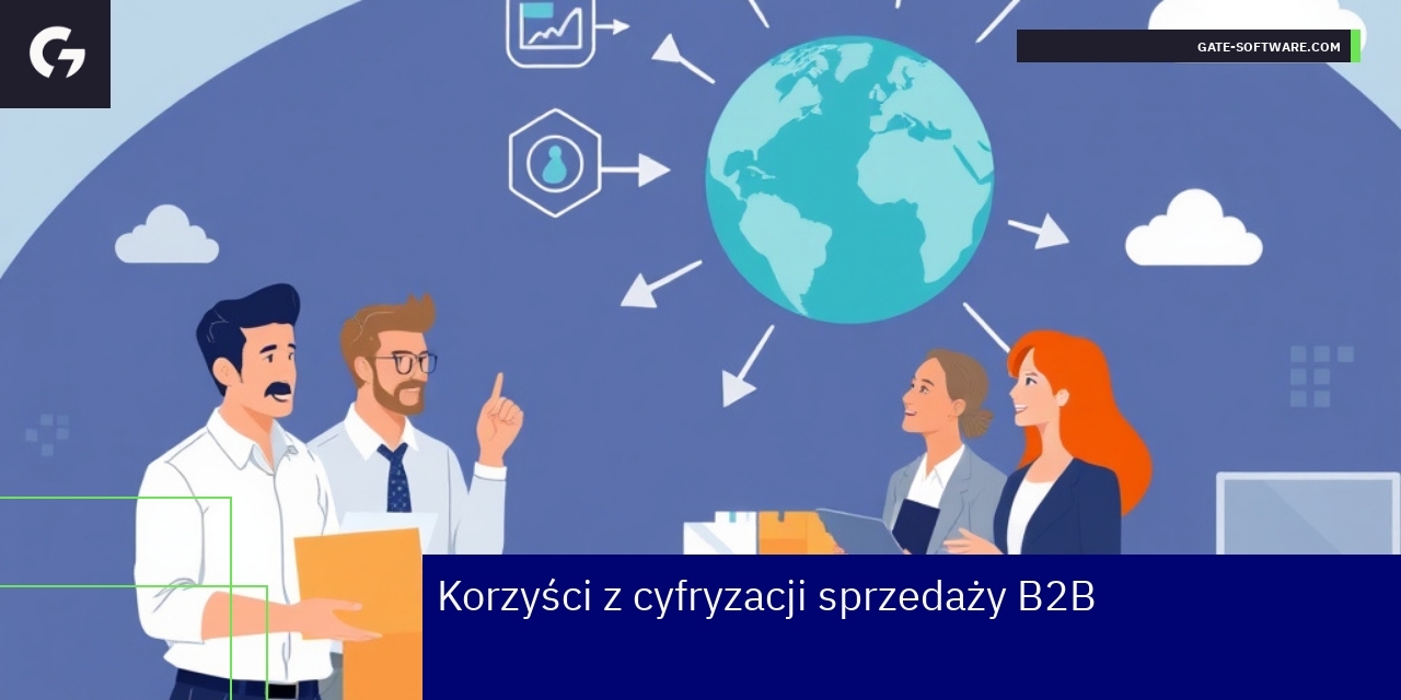 Schemat cyfrowej sprzedaży i obsługi klienta B2B