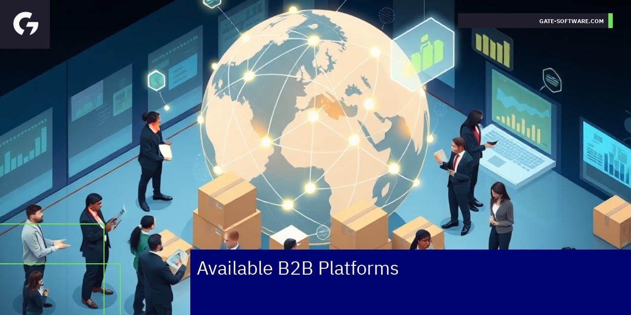 Diagram showing B2B platform features and benefits
