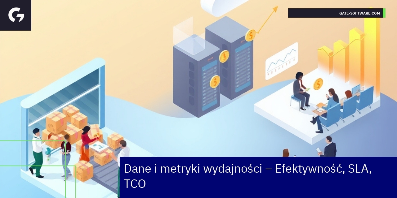 Wykresy pokazujące metryki wydajności i efektywności