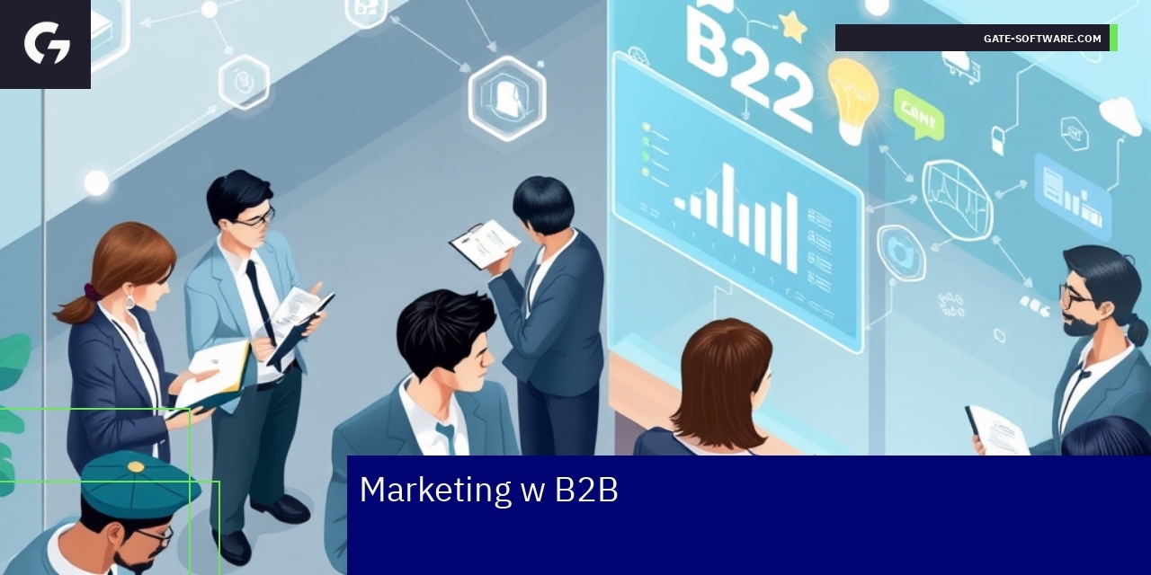 Schemat strategii marketingowych i relacji B2B
