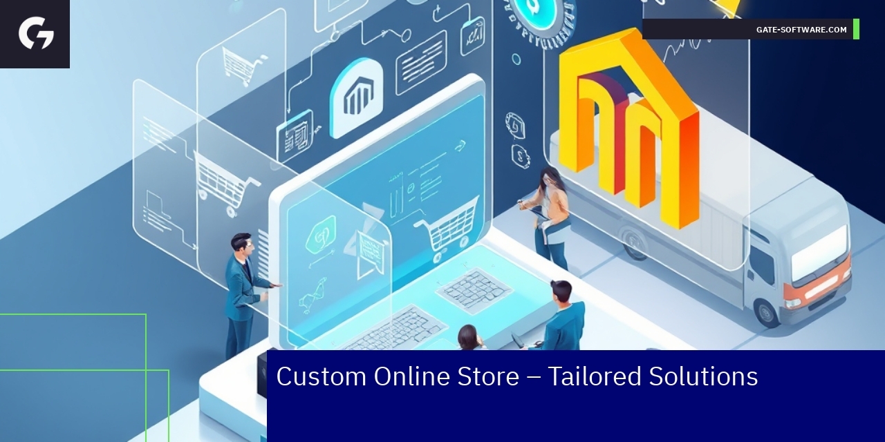 Team working on Magento store development process