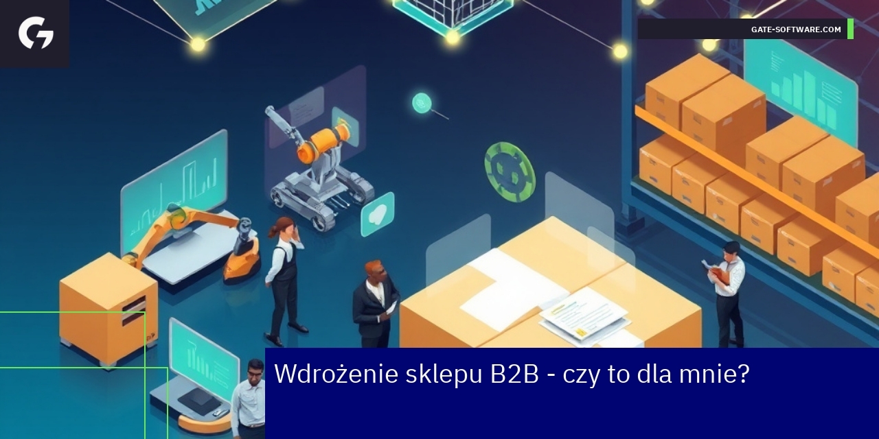 Grafika przedstawiająca sklep B2B i wsparcie techniczne