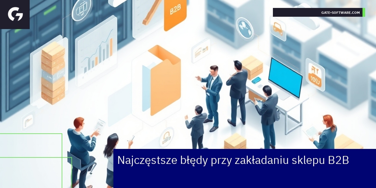 Typowe błędy przy tworzeniu sklepu B2B Schemat błędów i wyzwań w zakładaniu sklepu B2B