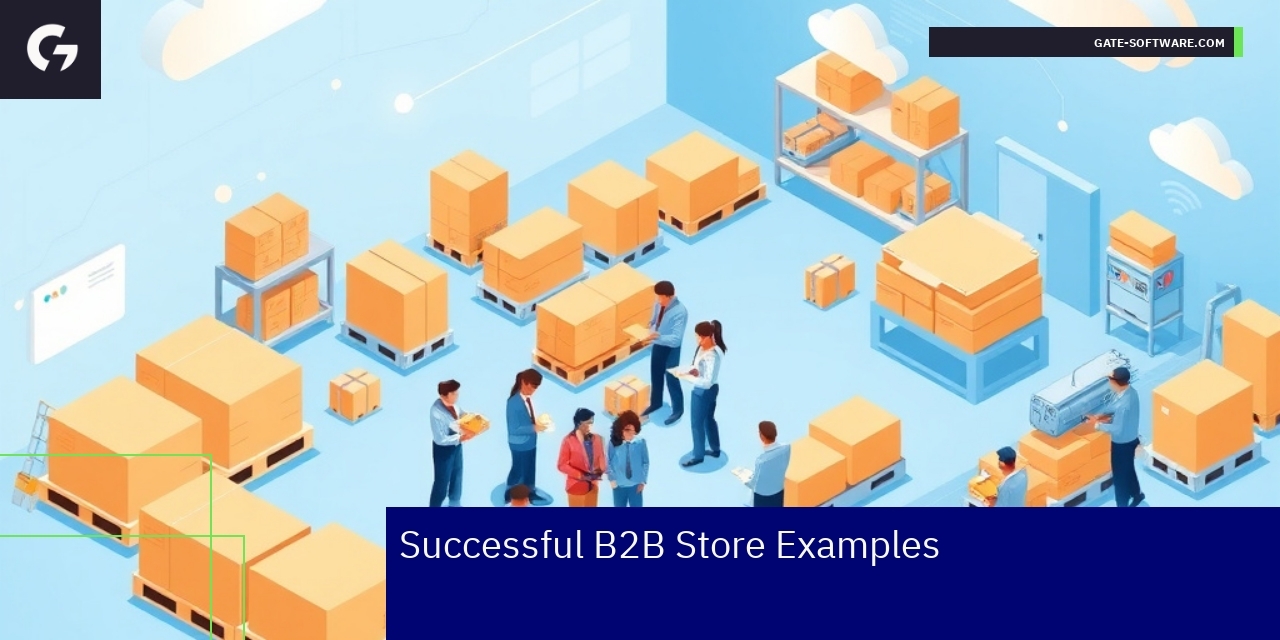 Business people analyzing B2B ecommerce platform data