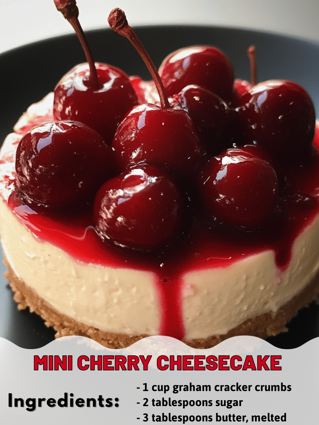 mini cherry cheesecake