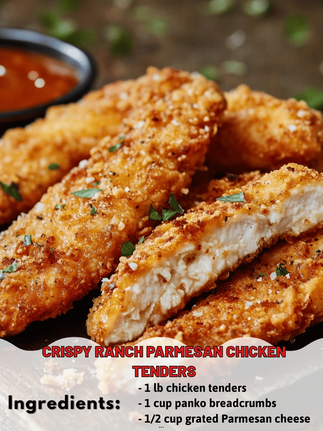 Crispy Ranch Parmesan Chicken Tenders