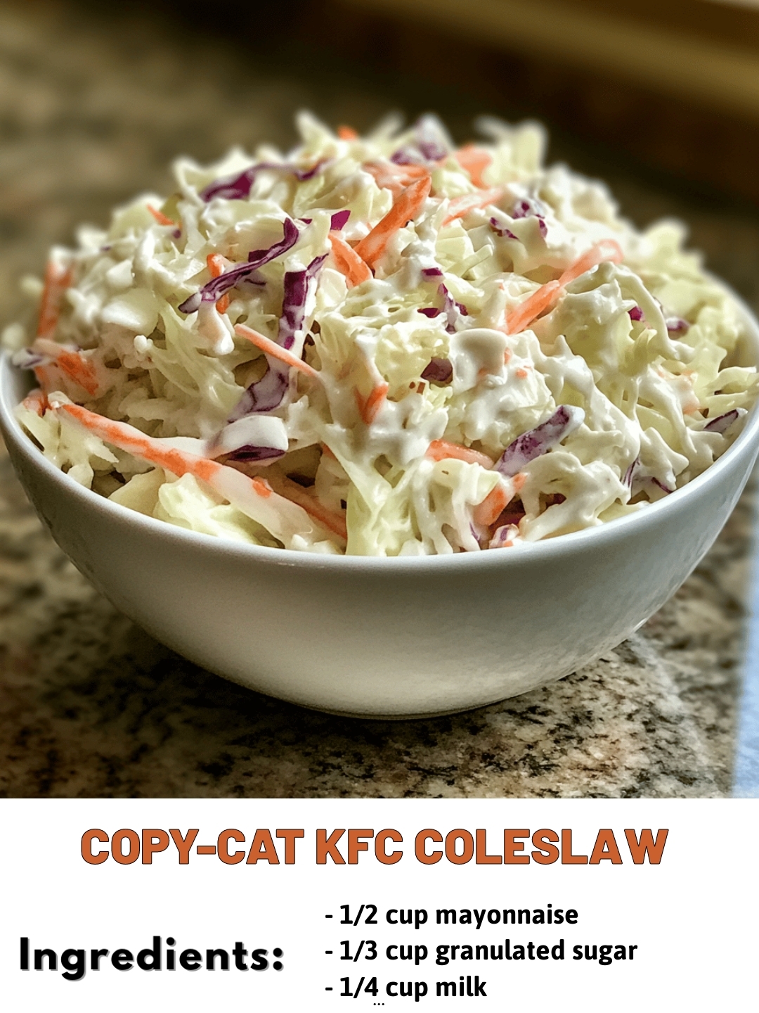 Copy-cat KFC COLESLAW