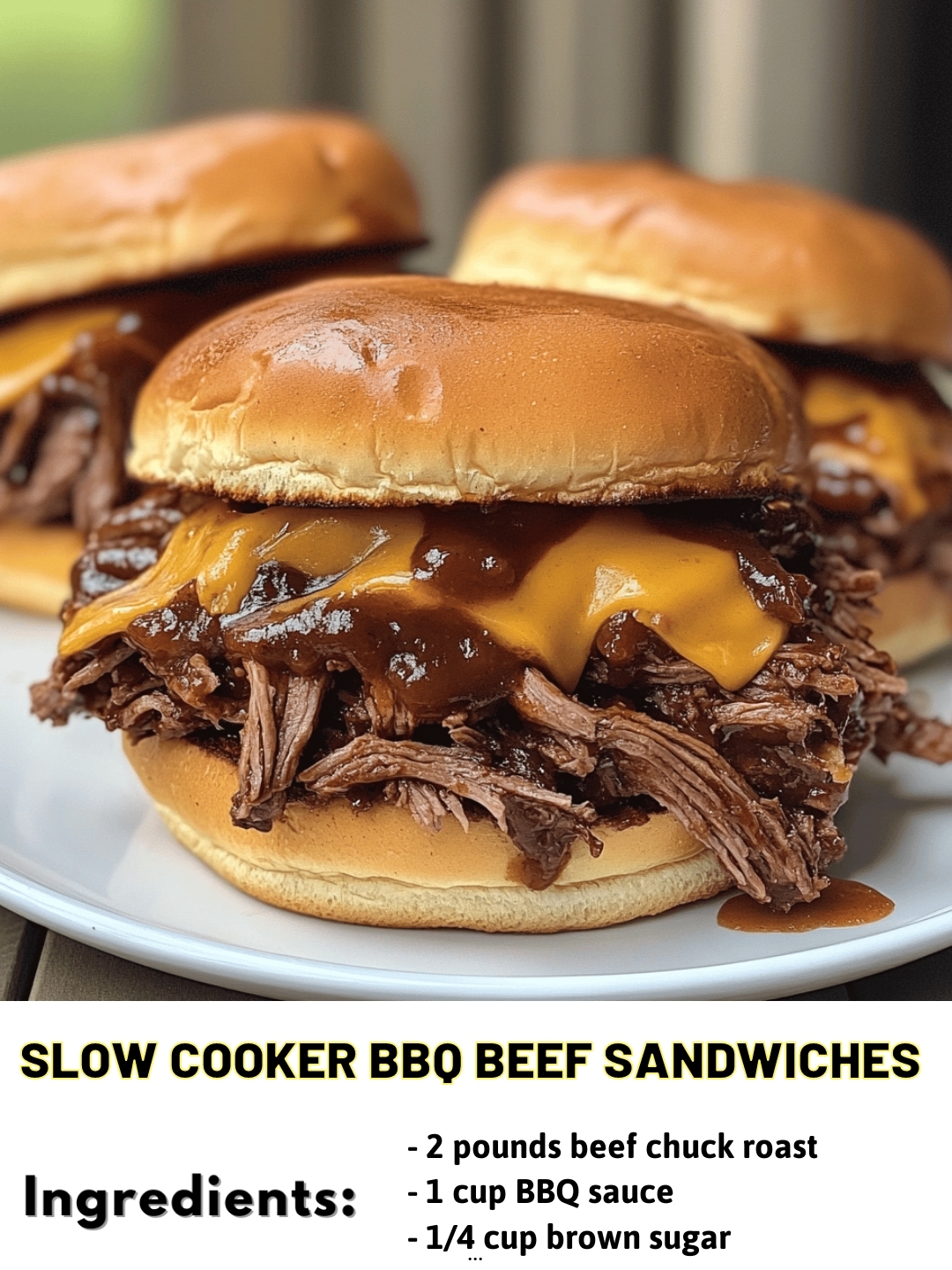 Slow Cooker BBQ Beef Sandwiches
