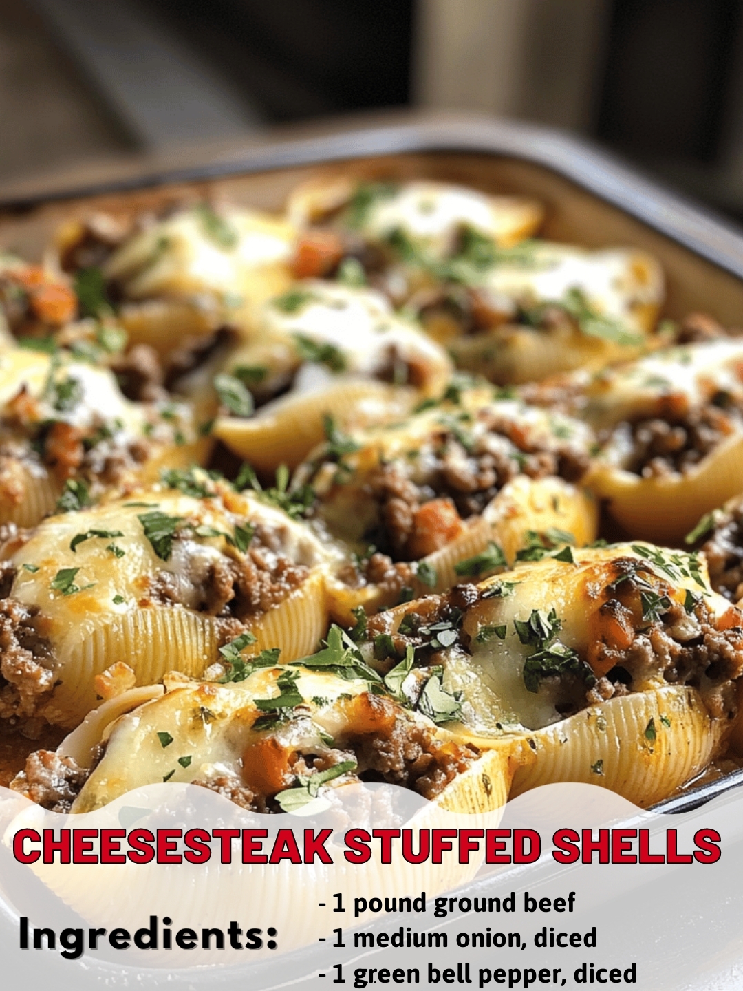 Cheesesteak Stuffed Shells