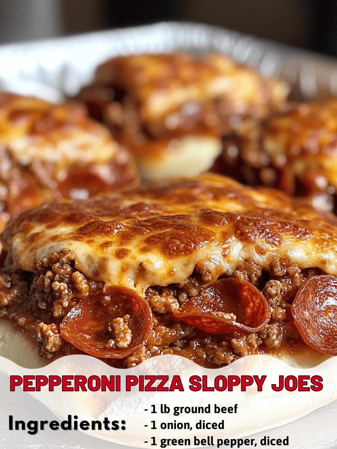 Pepperoni Pizza Sloppy Joes
