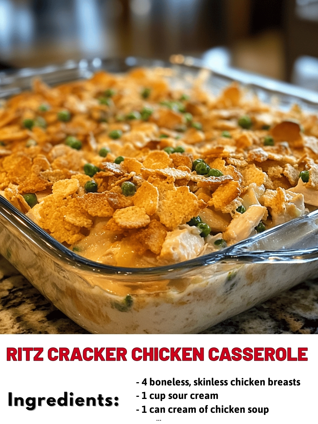 Ritz Cracker Chicken Casserole
