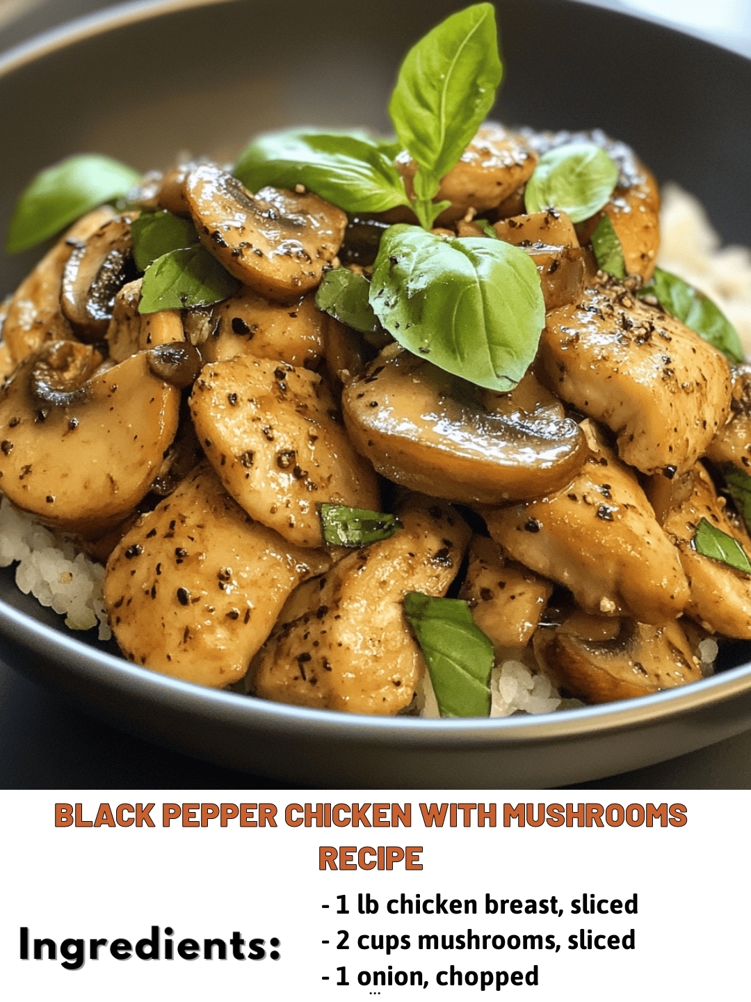 Black Pepper Chicken with Mushrooms Recipe