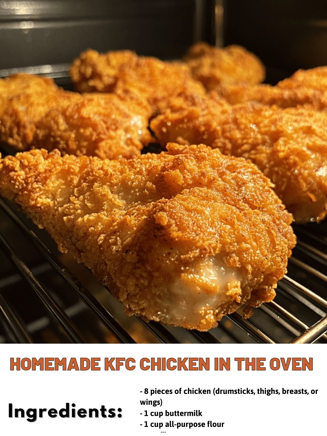 Homemade KFC Chicken in the Oven