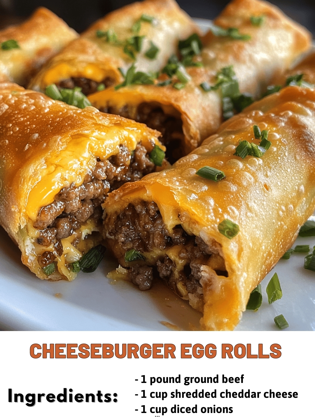 Cheeseburger Egg Rolls