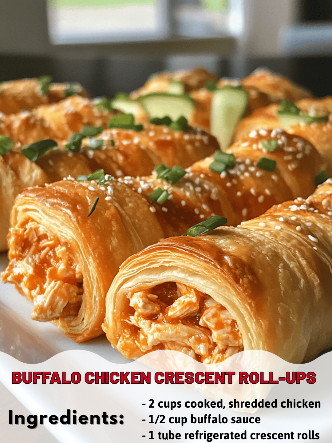  Buffalo Chicken Crescent Roll-Ups