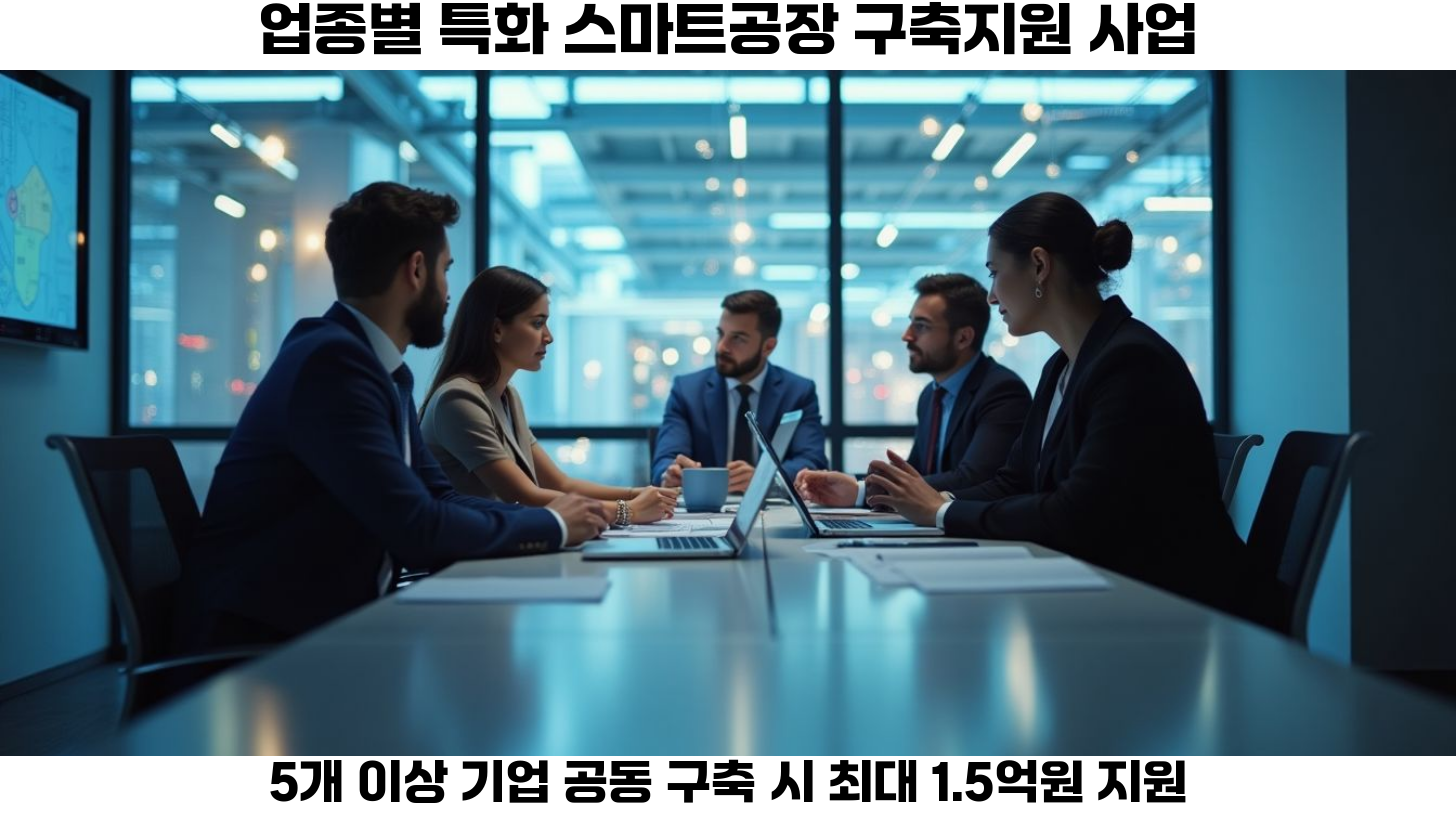 두번째 이 사업은 유사한 제조 공정을 가진 중소 및 중견기업이 5개 이상 모여서 스마트공장을 구축할 때 지원을 받는 제도입니다.