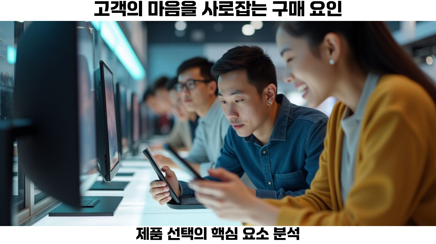 고객이 제품 선택 시 가장 중요하게 고려하는 요소는 '품질'입니다. 제품의 성능과 내구성은 소비자로 하여금 재구매를 할지 여부를 결정짓는 주요 요인입니다. 고객은 구매 후 기대하는 품질을 충족하지 못할 경우 실망감과 함께 브랜드에 대한 신뢰를 잃게 됩니다.