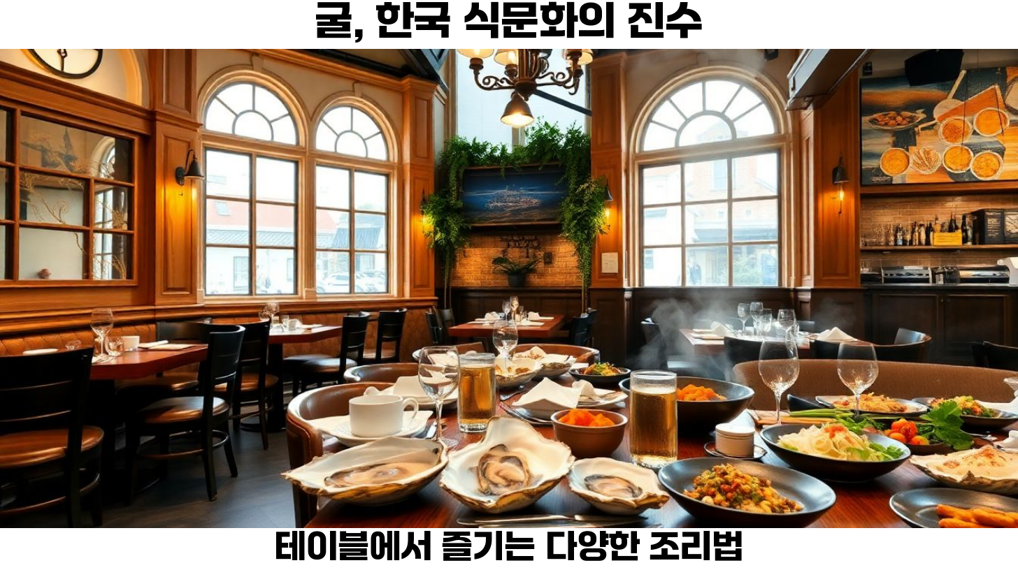 굴 요리의 신선한 모습