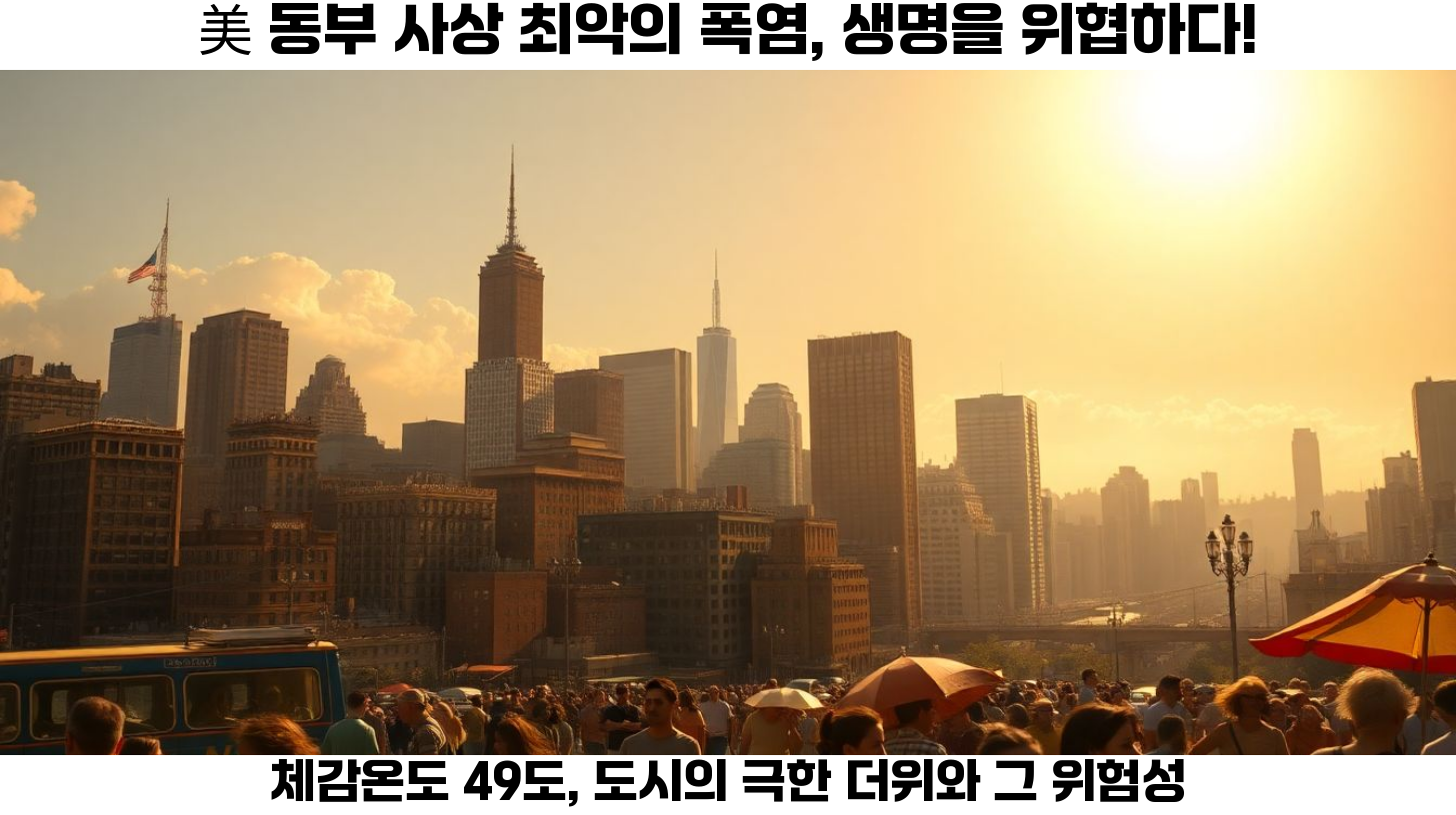 미국 동부 폭염 이미지