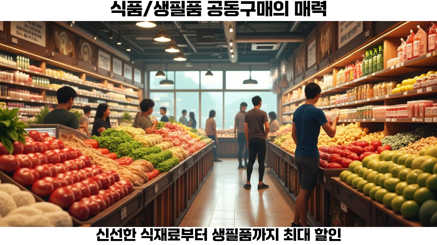 어떤 카테고리의 상품이 공동구매에 적합할까? 3 식품 및 생필품