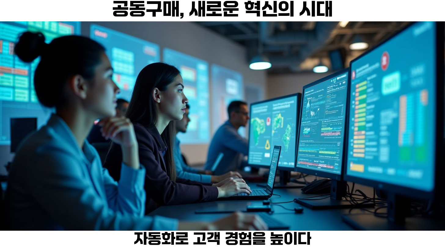 첫번째, 공동구매 자동화 시스템에 대해 살펴보겠습니다. 이 시스템은 주문 처리, 재고 관리 및 배송 상황 등의 다양한 업무를 자동으로 처리합니다.