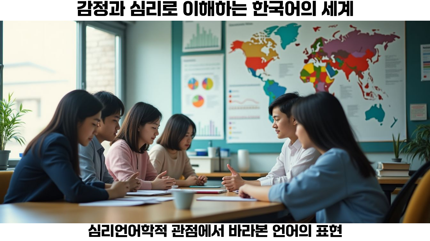 두번째, 한국어 감정표현의 심리언어적 연구는 또 하나의 중요한 분야입니다.