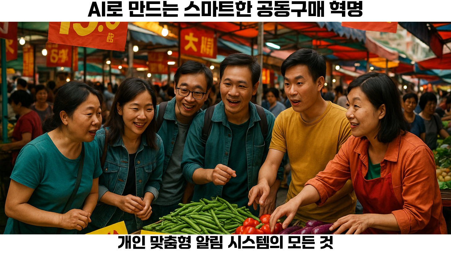 #공동구매 #AI #맞춤형알림 #데이터분석 #마케팅 #소비자소통 #알림시스템 #e커머스 #디지털마케팅