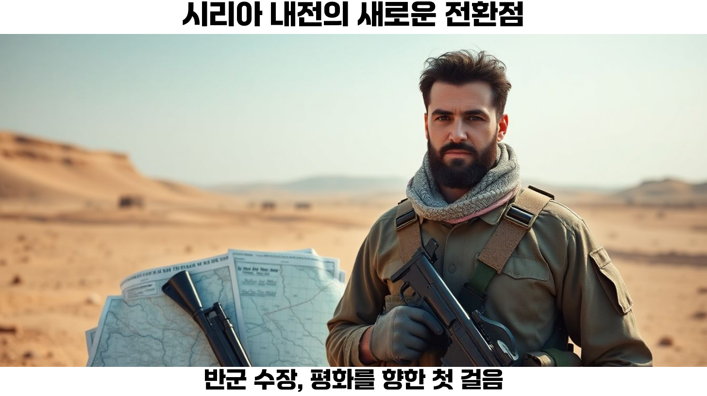 시리아 반군 수장, 유엔 특사와의 회담 통해 정치 전환의 새로운 길 모색 2 시리아 내전의 새로운 흐름과 반군의 역할